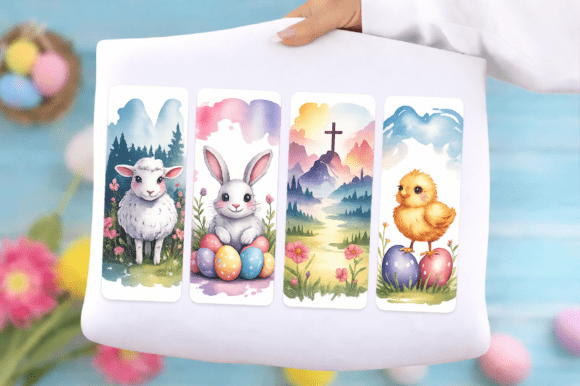 Christian Easter Animal Bookmark PNG for T-Shirt Designs