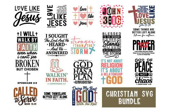 Christian SVG, Jesus PNG & Bible Verse T-Shirt Designs
