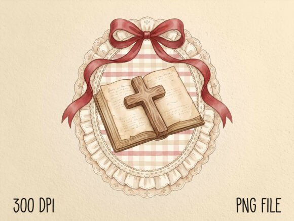 Cottagecore Vintage Christian Bible PNG T-Shirt Designs