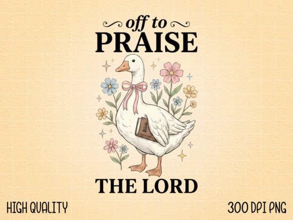 Cute Christian Faith Duck with Bible PNG T-Shirt Designs