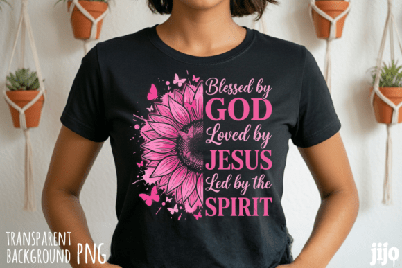 God Jesus Spirit Sunflower PNG for T-Shirt Designs