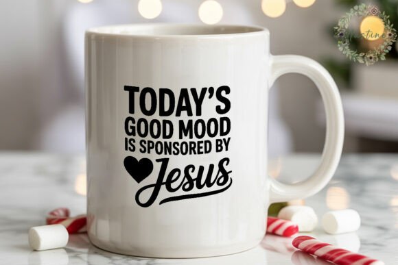 Good Mood Jesus Text Sublimation Design