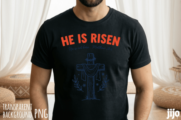 He Risen Matthew Christian PNG for T-Shirt Designs