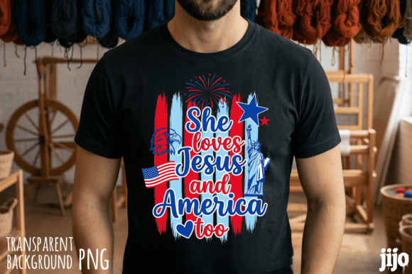 Jesus America Eagle Statue PNG for T-Shirt Designs