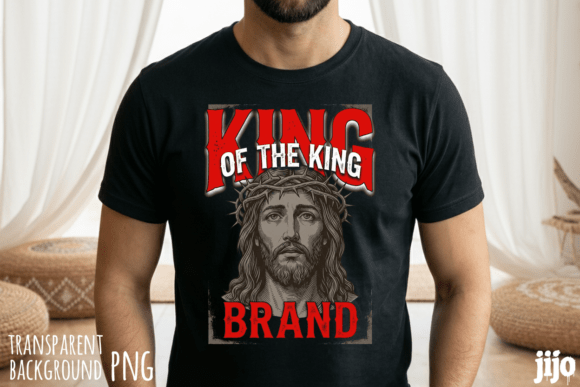 Jesus Christian King Crown PNG for T-Shirt Designs