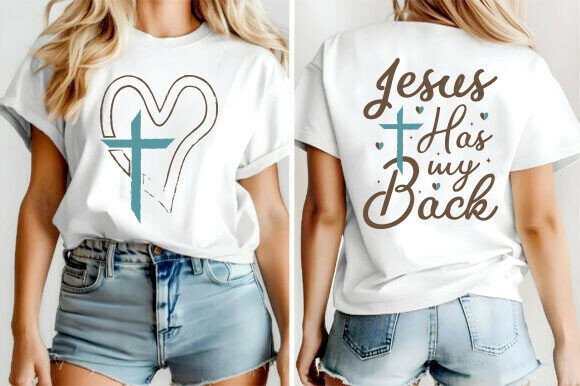 Jesus Has My Back SVG PNG, Faith SVG for T-Shirt Designs