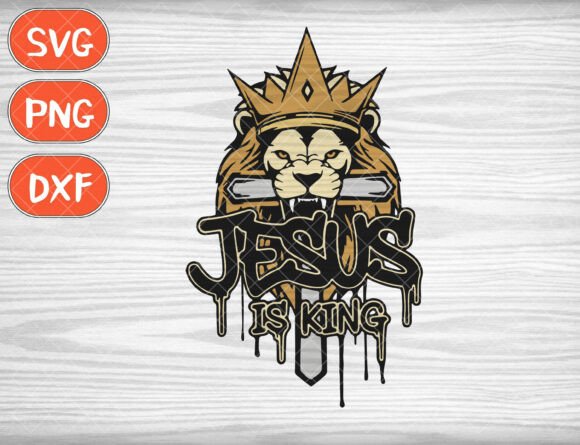 Jesus is King Svg, Lion of Judah Png for Local Business Branding