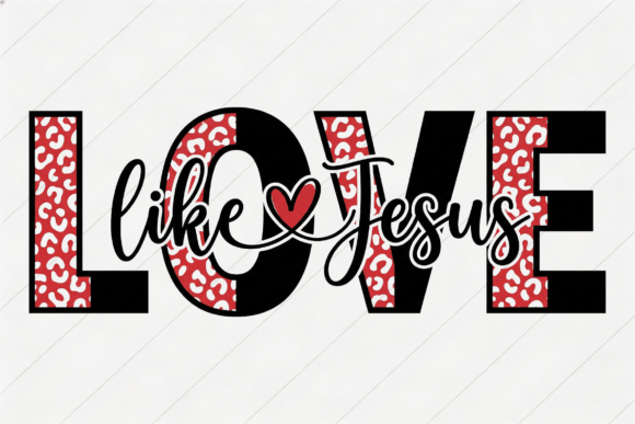 Love Like Jesus Leopard Heart