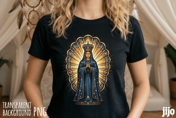 Mary Catholic Christian Religious PNG for T-Shirt Designs