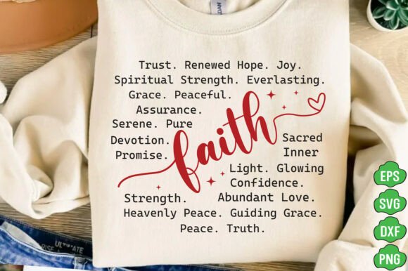 Powerful Faith Words SVG PNG for T-Shirt Designs