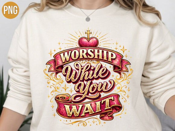 Worship You Wait Christian Faith PNG Freebies