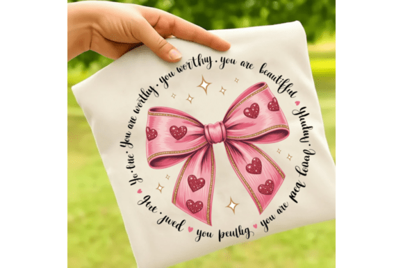 You Are Worthy, Christian Valentine PNG for T-Shirt Designs